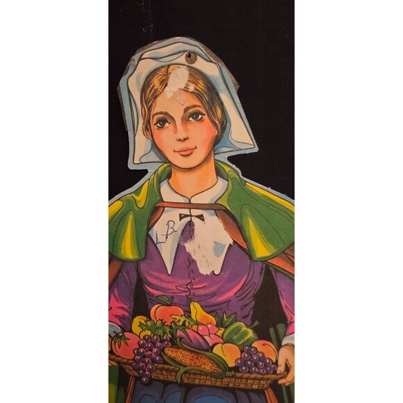 Vintage 1970s Beistle Co Thanksgiving Pilgrim Turkey Die Cuts - Picture 13 of 16